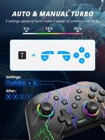 Manette de jeu sans fil Elite pour PC avec vibration Turbo, contrôle sans fil à charge complète en 3 heures pour joysticks et manettes