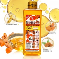 Huile de Curcuma 7 Jours 200ml – Huile Essentielle Hydratante pour le Visage et le Corps, Huile de Massage Composée d'Argan et de Glycérine
