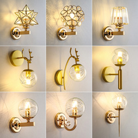 Luz de noche para dormitorio interior, diseño de lujo, fondo decorativo para sala de estar, lámpara de pared de cristal LED moderna, luz de pared para pasillo