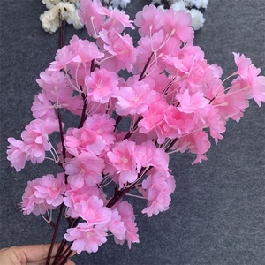 O-314 ของตกแต่งงานแต่งงาน กิ่งดอกไม้ประดิษฐ์สีขาว 5 กิ่ง ช่อหนา สำหรับตกแต่ง<span class=keywords><strong>ต้น</strong></span>ซากุระ - Product Image 2