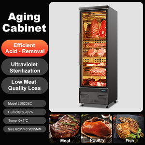Refrigerador para Maduración de Carne con Puerta de Cristal Antivaho, Sin Escarcha, Estantes Ajustables, Temperatura Constante, Modelo LD620C para Carne de Res - Product Image 4