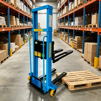 Gerbeur semi-électrique portable pour la logistique d'entrepôt, équipement de manutention de palettes et de marchandises