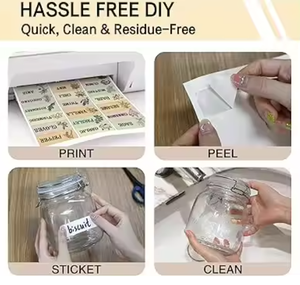 Étiquettes hydrosolubles compatibles avec les imprimantes jet d'encre et laser pour l'impression à domicile et au bureau - Product Image 5