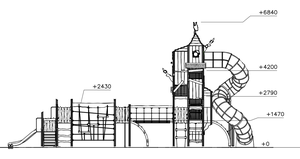 Équipement de parc d'attractions pour enfants et adolescents, grand château en bois personnalisé, équipement de jeu en plein air, équipement de jeu naturel - Product Image 6