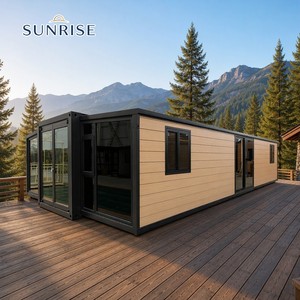 บ้านสำเร็จรูปแบบสองปีก ราคาโรงงาน SUNRISE สำนักงานคอนเทนเนอร์แบบขยายได้ สำหรับโครงการพัฒนาอสังหาริมทรัพย์ - Product Image 1