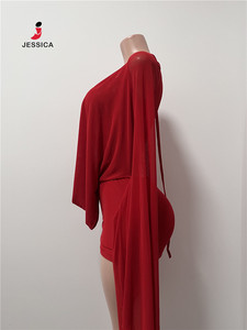 C0222-Nuovo Abito Sexy Mini Bodycon Trendy con Scollo a V Profondo, <span class=keywords><strong>Maniche</strong></span> <span class=keywords><strong>Lunghe</strong></span> in Rete e Schiena Scoperta per Donna, Stile Streetwear - Product Image 4