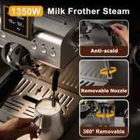 Machine à café expresso électrique semi-automatique en plastique de haute qualité 120V/220V pour CB2 avec système de brassage à chaud/froid