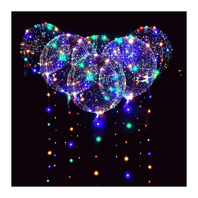 LED BoBo Balloons 3 Levels Flashing LED String Lights Helium Balloons Christmas Wedding Birthday Party Decorations