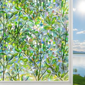 Película Decorativa <span class=keywords><strong>para</strong></span> <span class=keywords><strong>Ventanas</strong></span> <span class=keywords><strong>de</strong></span> PVC Colorida en 3D, Vinilo Estático sin Adhesivo con Protección UV <span class=keywords><strong>para</strong></span> Sala <span class=keywords><strong>de</strong></span> Estar <span class=keywords><strong>y</strong></span> <span class=keywords><strong>Cocina</strong></span> - Product Image 4