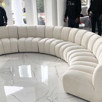 Maßgefertigtes Hochwertiges Halbkreisförmiges Sofa-Set Möbel Italienisches Design Modernes Gebogenes Modulares Sofa für Villa und Wohnzimmer