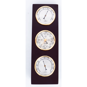 Внутренний лабораторный гигрометр барометр термометр 3-в-1 аналоговая деревянная метеостанция - Product Image 1