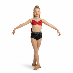 Leotardo de Gimnasia con Cristales de Imitación, Traje Profesional para Danza Jazz Contemporánea, Disfraz de Competición para Niñas - Product Image 1