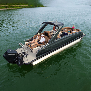 2025 Eco-friendly Solar Tritoon Pontoon Boats New Energy Small River Fishing Rowing Boats Hot Sale Pontoon Boat - Product Image 6