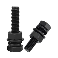 Vis à tête hexagonale haute résistance KH OEM 10.9/12.9 en acier au carbone ANSI ASME DIN SAE DIN933/DIN931 ISO, finition brute, oxyde noir