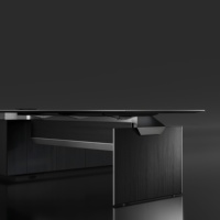 Scrivania Direzionale Moderna in Legno con Design Girevole Durevole, Caratteristiche Ergonomiche, Facile Montaggio per Sale Riunioni