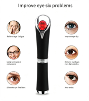 Masseur pour les yeux, rouge et bleu, jade naturel, lifting de la peau, resserrement, élimination des rides, appareil de beauté pour le contour des yeux