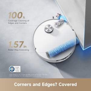 Aspirador Robô Inteligente DREAME Aqua10 com Rolos AutoSelantes, 12 Bicos de <span class=keywords><strong>Spray</strong></span>, Navegação de Obstáculos de 2,36 polegadas, Sem Emaranhados, para Pisos e Cantos de Casa - Product Image 6