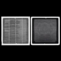Grille de diffusion carrée d'air à retour fixe en maille de type ligne ABS pour plafond intégré, 600*600mm, connectable aux tuyaux de ventilation