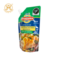 Pochettes souples personnalisées de 100 ml, 150 ml, 200 ml avec bec verseur, qualité alimentaire, pour assaisonnement barbecue, sauce BBQ, salade, chili, ketchup, et sauces épicées