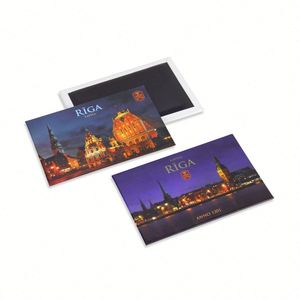 Souvenir Riga <b>Fridge</b> Magnet Customised Size Tin Tinplate Refrigerator Magnetic Stickers for Photo - Product Image 6