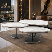Fabrication à Foshan de tables de banquet modernes de luxe personnalisées, tables gigognes extérieures en marbre blanc