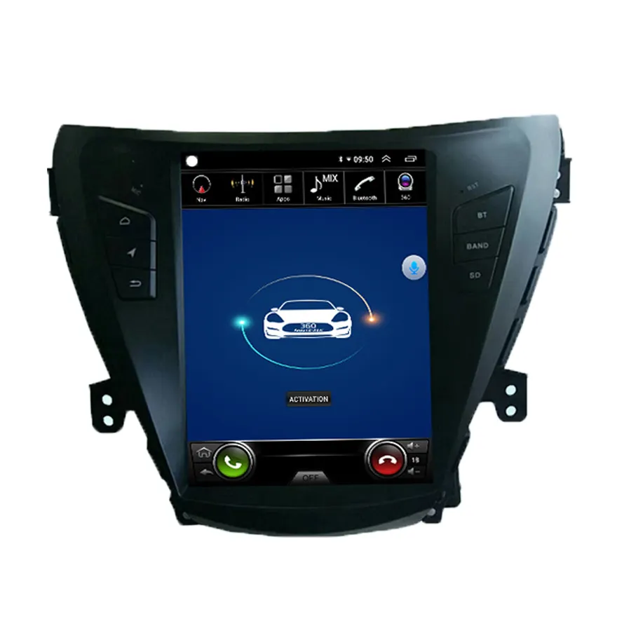 Offre Spéciale Android 10.4 "2 Din voiture multimédia lecteur vidéo GPS écran Vertical Tesla pour Hyundai Elantra MD 2012 I35 Avante 2013