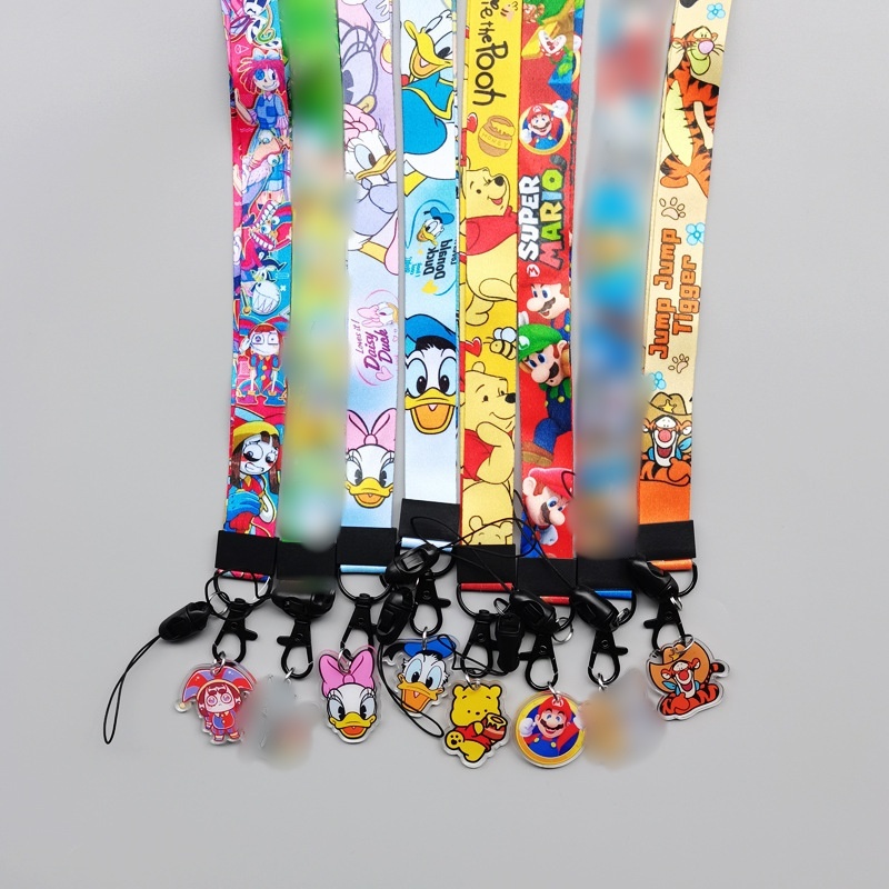 Hign Quality Cute Cartoon Daisy Donald Lanyards Portable Anti-Lost Neck Strap ID Card Card Holder Lanyards Promotional Gifts Image 2