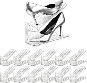 Organizador de Zapatos con Ranuras, Zapatero Ajustable de Tres Niveles, Apilador de Zapatos - Product Image 1