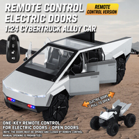 Modèle de camionnette en alliage moulé sous pression 1:24 avec télécommande, son, lumière et plusieurs pièces ouvrables, jouet à rétrofriction pour cadeau