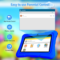 Nouvelle tablette PC Android 7 pouces avec écran capacitif, processeur quadricœur 1,8 GHz, 2 Go de mémoire, Wi-Fi, USB Type-C, pour une utilisation éducative pour les enfants