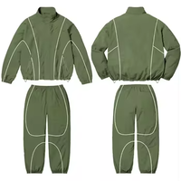 Ensemble de survêtement coupe-vent léger en nylon avec sweat à capuche zippé réfléchissant 3M et pantalon de jogging personnalisé en usine