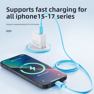 Câble USB-C vers USB-C 20W PD en gros, <span class=keywords><strong>cordon</strong></span> <span class=keywords><strong>de</strong></span> charge rapide USB pour téléphones et tablettes - Product Image 4