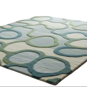 ชุดพรมขนสัตว์สีเงินสีเทาแบบโมเดิร์นงานตามสั่งดีไซน์ดอกไม้แบบถักด้วยมือคุณภาพสูงสำหรับห้องนั่งเล่นชุดห้องนอน1ชิ้น - Product Image 1