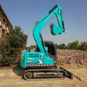 Excavadora de orugas Kobelco usada de 7,5 toneladas, gran Estado, motor Isuzu certificado EPA/CE y válvula hidráulica Kawasaki a la venta - Product Image 1