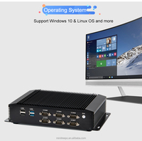 Mini PC industriel sans ventilateur Minitree-G5 I5 8250U I3 7167U Ordinateur embarqué X86 Mini ITX 2*Lans 1*COM 1*GPIO HD VGA Win10/Linux