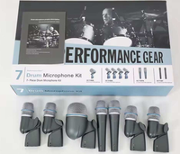 Kit de micro caisse claire/tom dynamique professionnel 7 Instrument de musique micro enregistrement tambour Microphone PGA DMK7
