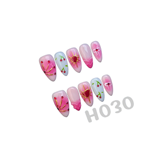 Faux ongles à presser en acrylique faits main de haute qualité, design carré effilé, livraison rapide, vente en gros, faux ongles 3D personnalisés et tendance - Product Image 5