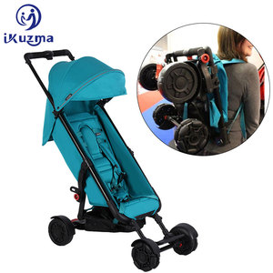 fábrica de última portátil compacto 2 en 1 luz verde plegable silla mamá caliente de lujo mochila Carro de bebé cochecito - Product Image 1
