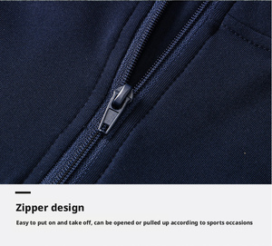 חולצת פולו תרמית דחיסה עם רוכסן רבע לגברים, סווטשירט קל משקל לריצה עם שרוולים ארוכים - Product Image 6