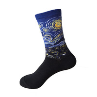 À la mode Art Renaissance peinture à l'huile hiver automne coton hommes femmes mode personnalisé hommes chaussettes