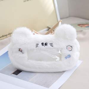 Hot Selling School Supplies Cute Cartoon Custom Super Soft Plush PP Cotton <b>Filled</b> Cat Pencil Case Pencil Pouch Unisex Teenagers - Product Image 5