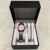 CHENXI 003A Nouvelles Combinaisons avec Bracelet Chaîne Diamantée + Coffret Cadeau Exquis, Ensemble Montre Luxe 2 Pièces Tendance, Cadeaux pour Femmes