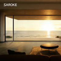 Ventana de Aluminio con Marco Ultra Delgado, Estilo Moderno y Minimalista, con Manija Oculta y Apertura Exterior