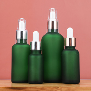 Flacon de décanter cosmétique en verre givré de 100 ml avec anneau en bois grainé, flacon de 5 ml pour huiles essentielles, sérums, produits de soin de la peau, accessoire de flacon - Product Image 3