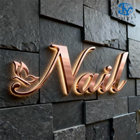 Letrero de Negocio Personalizado con Letras 3D, Letrero con Luz Led para Interiores, Letras de Acero Inoxidable con Iluminación Trasera para Tienda, Logo de Letras Metálicas con Led