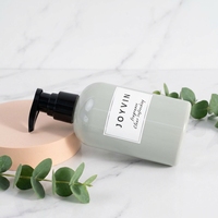 Flacons de lotion corporelle et de gel douche 500ml 1000ml en PETG ambré avec pompe pour shampoing, fabricant OEM Chine