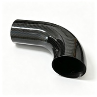 Tube CFRP moulé sur mesure à 90 degrés, léger, haute résistance, 3K Plain, taille personnalisée 16mm 19mm 22mm 25mm 28mm, échantillon disponible