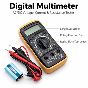 Multimètre numérique XL830L haute précision avec écran LCD bleu et fonction de maintien des données pour tests électriques (sans batterie) - Product Image 2