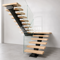 Escalier mono-à-capillaire sur mesure, haut de gamme, minimaliste, de luxe, pour intérieur, fabrication directe usine