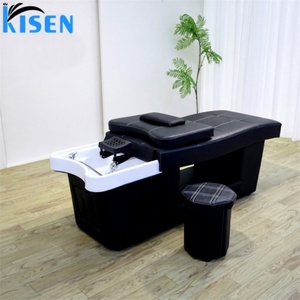 KISEN Équipement économique de massage et de beauté pour salon, lit de spa japonais pour la tête, fauteuil de lavage avec thérapie aquatique et vapeur, housse en plastique - Product Image 1